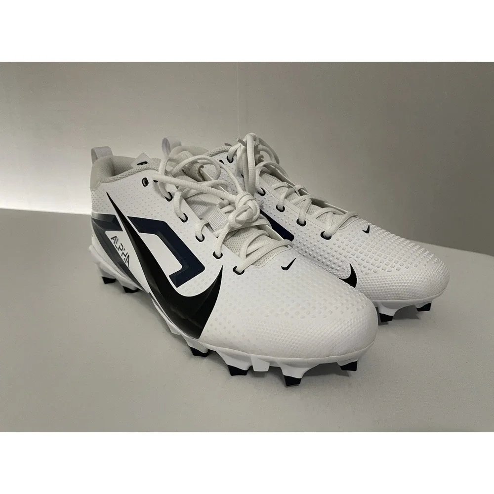 Nike Alpha Menace 4 Varsity Football Cleats Men White Blue NEW FZ7703 Size 15